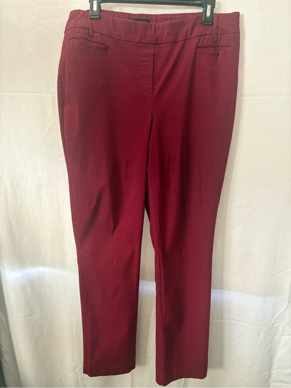 Women's Burgundy Tailored Ankle Pants